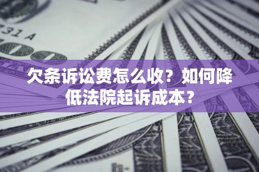 济南欠条诉讼费怎么收？如何降低法院起诉成本？